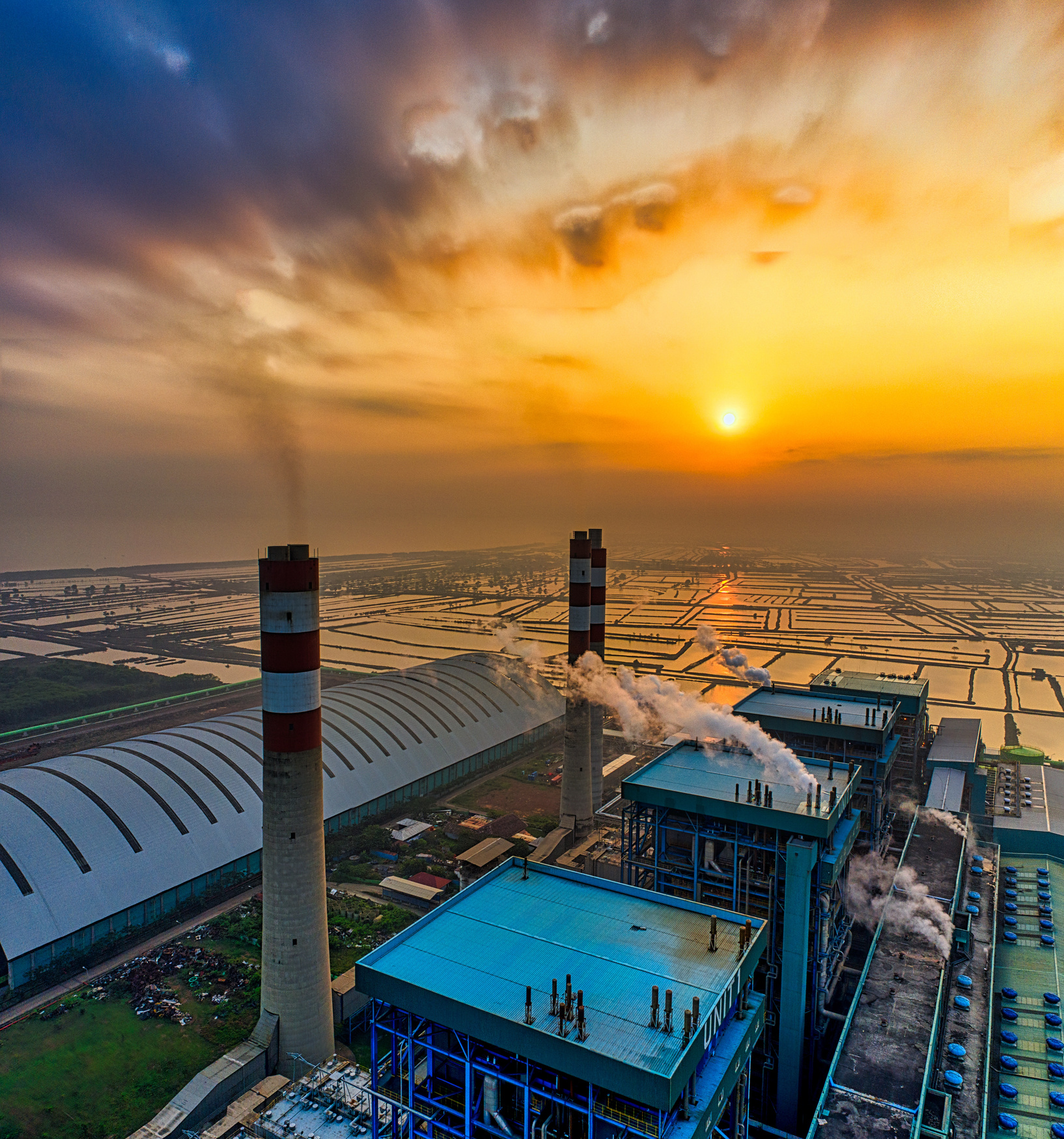 Sunrise at Carbon Power Plant